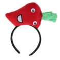 thumbnail image 2 of Cinta de Cabeza de diseño zanahoria de Felpa Soledad, Suministro de fiesta, Cumpleaños, Rojo, Talla única, 2 of 7