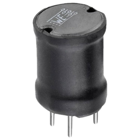 Pack of 4 7447231101 Unshielded Wirewound Inductor 100 µH 2.6 A 90mOhm Max Radial, Vertical Cylinder, 4 Leads :RoHS