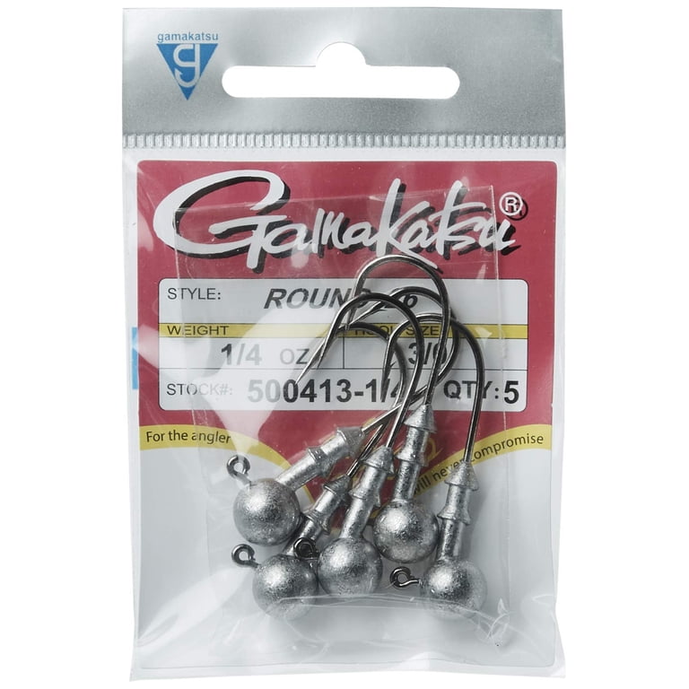 玉鋼　約４４４グラム Gamakatsu 500413-1/4 Round 26 Jighead 1/4 oz 3/0 Hook Nickel