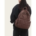 thumbnail image 4 of Mochila GAMLFL de lona marrón café para mujer y hombre, 19 L, 4 of 7