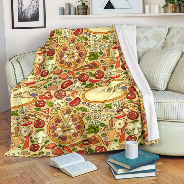 Manta premium con fondo de pizza