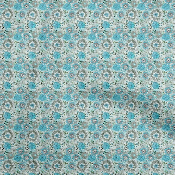 oneOone Polyester Spandex Sea Green Fabric Batik Sewing Craft Projects Fabric Prints By Yard 56 Inch Wide