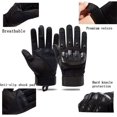 thumbnail image 2 of Un par de guantes militares de combate táctico para hombres, guantes deportivos de verano, protección anticorte para motocross (negro L), 2 of 5