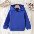 thumbnail image 2 of KPOPLK Kids Boy's Cool Hoodies Fall Toddler Long Sleeve Pullover Fleece Hooded Winter Solid Color Casual Clothes Blue Size 7-8 Years, 2 of 8