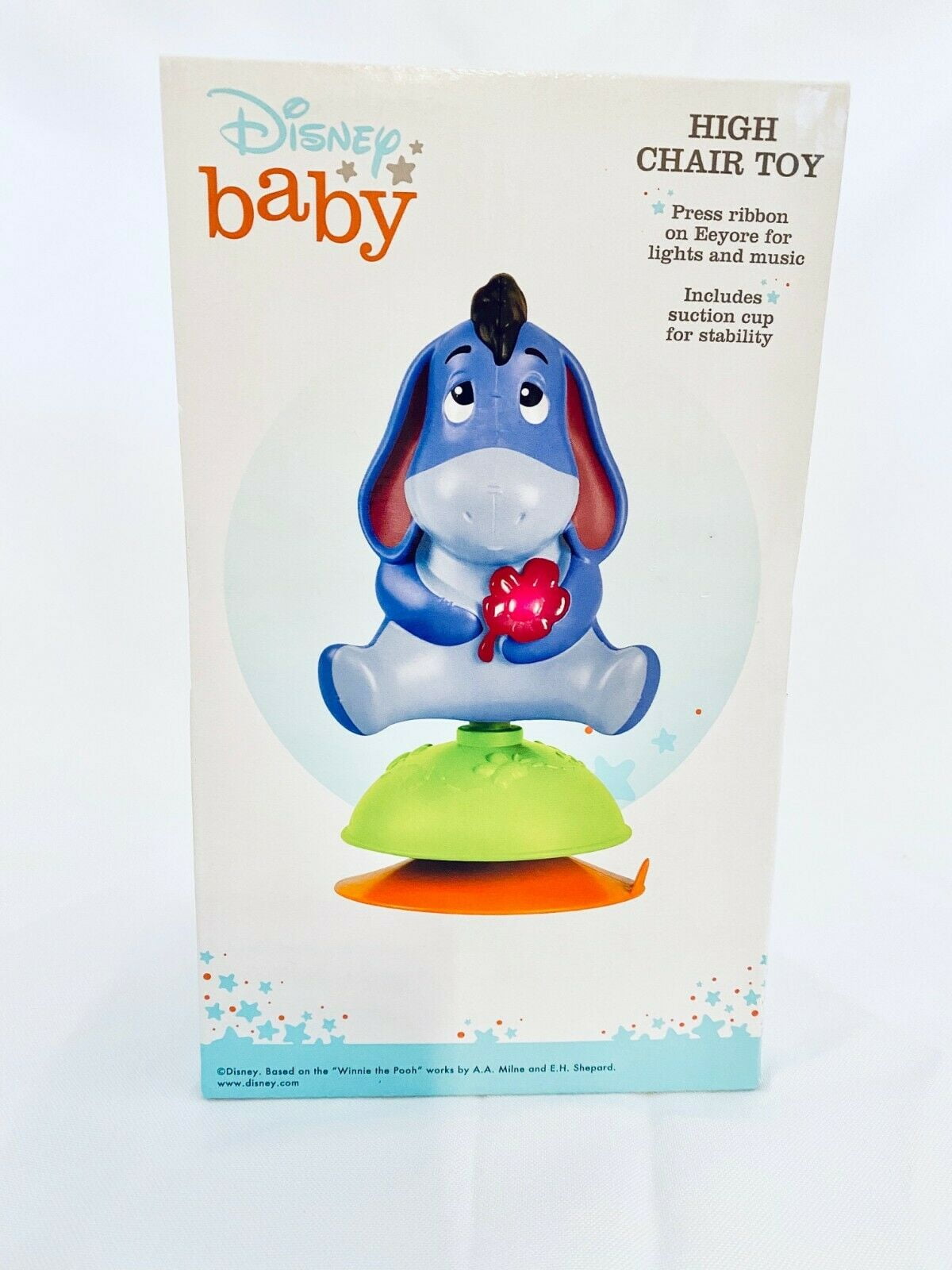 Lights & Music 3 Mo. Details about   Disney Baby EEYORE HIGH CHAIR TOY • Suction Cup 