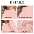 thumbnail image 5 of TARAINYA Women Mock Neck Pullover Sweatshirt Long Sleeve with Thumb Holes Casual Oversized Tops, 5 of 7