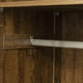 thumbnail image 5 of Pouseayar Tall Wardrobe Closet with 2 Doors,2 Drawers,5 Storage Space for Hanging Clothes, Wardrobe Storage Cabinet Bedrooms, Walnut, 5 of 8