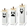 thumbnail image 3 of WHEANG 3 Pcs Halloween Table Decor Cute Tabletop Centerpieces Halloween Wooden Block Sign Rustic Tray Decor, 3 of 5