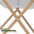 thumbnail image 4 of Magshion Saucer Chair and Folding Footrest Stool Set, Soft Faux Fur Oversized Folding Accent Chair, Metal Frame Moon Chair for Bedroom Living Room, White, 4 of 10