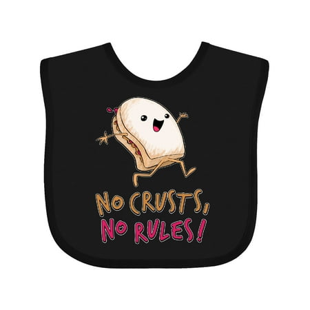 

Inktastic No Crusts No Rules- Silly PB&J Sandwich on the Loose Gift Baby Boy or Baby Girl Bib