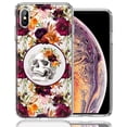 thumbnail image 1 of MUNDAZE Apple iPhone XS/X Romance Is Dead Valentines Day Halloween Skull Floral Autumn Flowers Double Layer Phone Case Cover, 1 of 3