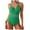 Z01-Dark Green, variant on GEWSEY Sexy Tie Criss Cross Plunge One Piece Thong Swimsuit High Cut Brazilian Bathing Suit Black, S