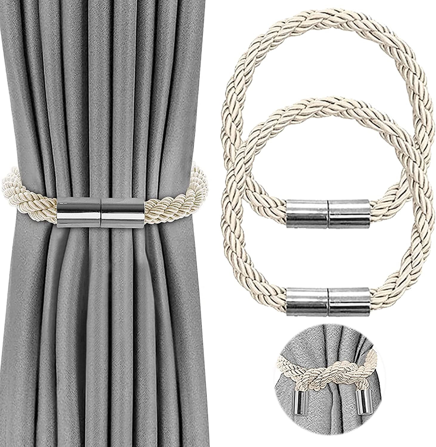 1 Pack Strong Curtain Tiebacks, Modern Simple Style Drape Tie