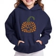 thumbnail image 2 of HomeDM Boys Girls Hooded Sweatshirts - Casual Long Sleeve Graphic Pullover Tops, Fall Winter Warm Athletic Sweatshirts with Pocket for Unisex Kids - Navy/11-12 Years, 2 of 4