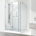 thumbnail image 6 of VIGO Monteray 32 in. L x 48 in. W x 79 in. H Frameless Hinged Rectangle Shower Enclosure Kit in Chrome with Clear Glass, 6 of 11