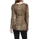 thumbnail image 5 of Camisa peplum Estampada Allegra K leopardo Marrón XS, 5 of 7