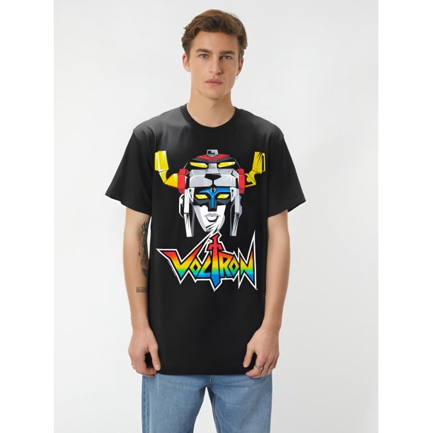 Graphic Playera, HombreMen's Vintage Voltron Lion Force Graphic - Cotton, Stretch Fit, Crew Neck, Casual Style for All Seasons Tee For Adult, Men, Women, Teen, Teenager, Adolescent, YouthFather's D