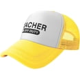 thumbnail image 1 of Teacher Off Duty Polyester Mesh Hat Two Tone Trucker Summer Mesh Cap Outdoor, 1 of 9