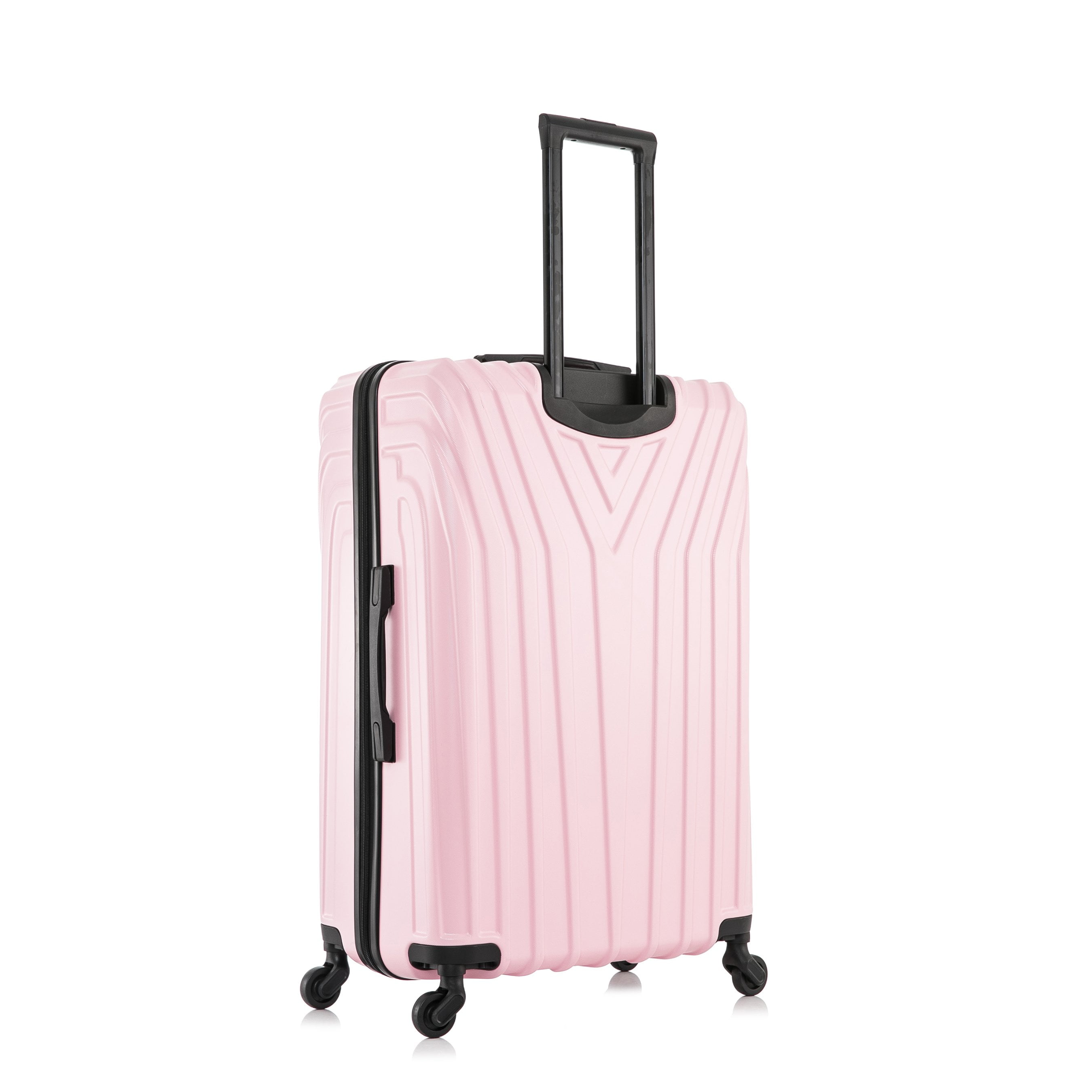 InUSA Vasty 3-Piece Hardside Luggage Sets with Spinner Wheels, Handle, and Trolley, (20"/24"/28"), Pink