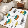 thumbnail image 4 of Orange Turquoise Runner Rug 2.7x5 FT, Non Slip Entryway Carpet, Boho Yellow Grey Color Block Bohemian Washable Soft Floor Carpet Entrance Mat Non-Shedding Throw Rug for Hallway Laundry Room Bedside, 4 of 9