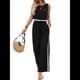 thumbnail image 1 of Conjunto de Dos Piezas de Verano para Mujer, Sin Mangas, con Tirantes Finos, Espalda Abotonada y Pantalones Anchos de . Negro XL, 1 of 10