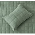 thumbnail image 3 of Chezmoi Collection Branson 3-Piece Sage King Size Quilt Set - Stone-Washed Detailed Square Stitch Soft Microfiber Lightweight Quilted Bedspread Coverlet Set for All Seasons, 3 of 9
