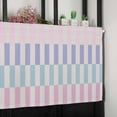 thumbnail image 6 of Colorful Stripe Valances for Windows Farmhouse Kitchen Curtains Valances Rod Pocket Valance Curtains for Kitchen Windows Modern Pink Purple Blue Vertical Striped Window Valances for Bathroom 42"x12", 6 of 6