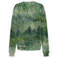 thumbnail image 5 of Pompotops Femmes Décontracté Imprimé Col Rond Pull Manches Longues Swertshirts Blouse T-shirt Tops, 5 of 5