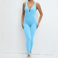 thumbnail image 2 of Womens Sleeveless Yoga Jumpsuits Tummy Control Workout Jumpsuits Athletic Romper Running Sportswear Elastic Tight Jumpsuits, 2 of 3