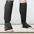 thumbnail image 1 of fastboy 1 Pair Shin Instep Guards MMA Supplies Training Protection Elastic Protector Black and S, 1 of 7