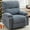 Blue#B, variant on Swivel Recliner Chair, UHOMEPRO Manual Nursery Rocking Chair Single Sofa with Soft Cushion and Backrest, Living Room Lounge Chair with Side Pockets, Solid Wood Frame, Easy Assembly, Blue