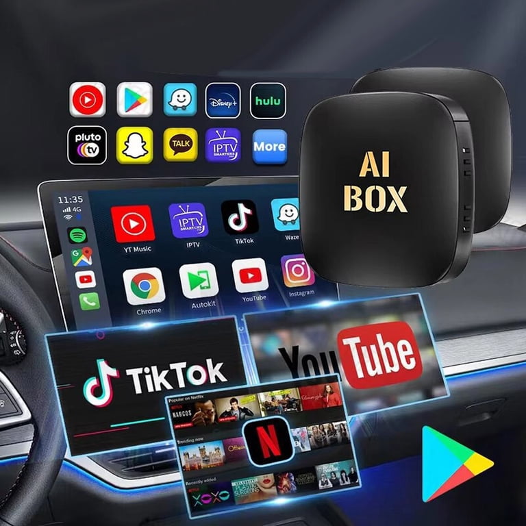 ワイヤレスCarPlay Ai Box YouTube対応　定価¥15999✨ Wireless CarPlay AI Box Android Auto Adapter WIFI Converter with