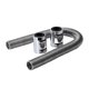 thumbnail image 1 of Manguera de agua Sidaley a prueba de óxido de acero inoxidable flexible para radiador color negro plata, 1 of 6