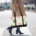 thumbnail image 4 of FORMRS Canvas Laptop Tote Bag for Women with 15.6" Computer Compartments Shoulder Handbag, Beige Abstract, 4 of 7