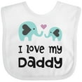 thumbnail image 3 of Inktastic I Love My Daddy Boys or Girls Baby Bib, 3 of 4