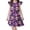 #1 Purple, variant on Krdevn Girls Halloween Nightgown, Ruffle Sleeve Ghost Pumpkin Print A-Line Sleep Dress, Cute Soft Lounge Pajama Dress for Kids 3-10Y,Purple