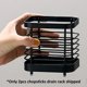 thumbnail image 3 of Tendedero para una limpieza fácil, organizador de encimera de cocina de acero inoxidable con diseño ventilado, patas de apoyo a prueba de óxido y antideslizantes para almacenamiento de cubiertos de, 3 of 6