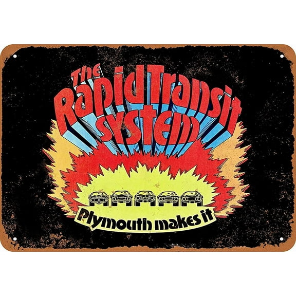 8 x 12 Metal Sign - Plymouth Rapid Transit System - Vintage Wall Decor Art