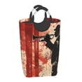thumbnail image 2 of Picia Silhouette Trumpet Red Art Laundry Basket With Handles Laundry Hamper Toys Storage Organizer Foldable Bucket Washing Bin Dirty Clothes Bag For Home Bathroom Bedroom Dorm, 2 of 6