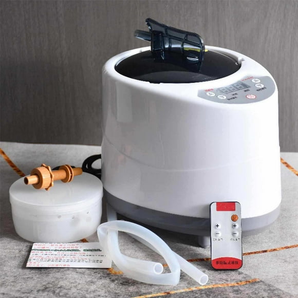Power Generators Portable, Portable 3.0L Upgrated Pot Generator with Remote Control Spa Machine with Timer Display Herbal Box for 110V Us Plug White