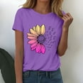 thumbnail image 2 of Outfmvch Shirts for Women,Oversized Graphic Tshirts for Women,Short Sleeve Shirts for Women,Graphic Tees,Plus Size Tops,Workout T Shirts Athletic Trendy 2025 Short Sleeve Spring Tee X1 Purple XL, 2 of 9