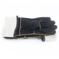 thumbnail image 3 of Guantes de manipulación de animales de cuero reforzado a prueba de mordeduras para adiestramiento de perros, gatos, rasguños, halcón, reptiles, serpientes, 3 of 5