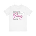 thumbnail image 4 of Girl Pray T-Shirt for Women | Mark 11:24 Scripture Tee | Christian Faith Shirt | Bible Verse Gift for Jesus Believers, 4 of 41