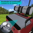 thumbnail image 6 of 10L0L Golf Cart Front Seat Cover Set for Yamaha G2 G9 G16 G22 Club Car DS Pre-2000, W/ Two Separate Seat Backs Cover , Gray+Black, 6 of 6