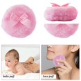 thumbnail image 5 of 4 esponjas de polvo grandes y esponjosas, súper suaves, lavables, reutilizables, de terciopelo esponjoso, para belleza facial, solo para mujeres, con lazo, cara y cuerpo, 5 of 5