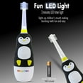 thumbnail image 5 of Brilliant Kids Electric Battery Round Toothbrush with Sonic Technology, Penguin, 5 of 9