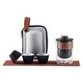 thumbnail image 1 of Rongfmy Gongfu Tea Pot Kung Fu Teapot Infuser Ceramic with 3 Cups Loose Tea Mini Tea Set black, 1 of 9