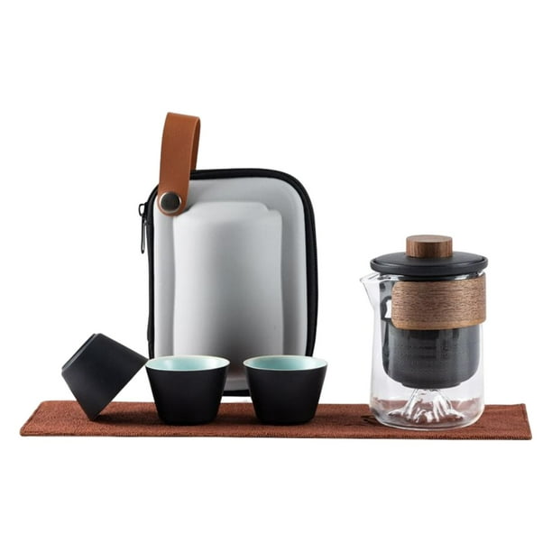 Tetera de Kung Fu, tetera de Kung Fu, infusor, pequeña tetera de porcelana, práctico juego de té para viajes. negro