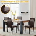 thumbnail image 6 of NiamVelo Dining Chairs Set of 4 PU Leather Dining Room Chairs with Waterproof Surface and Wood Legs for Kitchen Restaurant and Living Room,Brown, 6 of 8