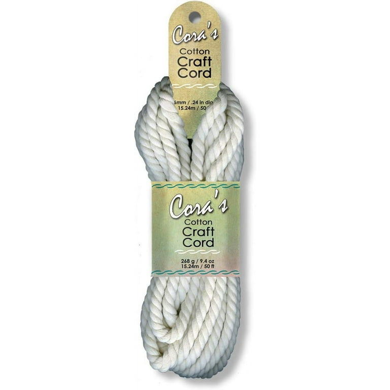 Cora's Cotton Craft Cord 2mm x 100ft - White